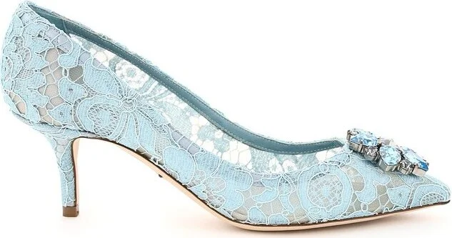 Dolce & Gabbana Taormina Lace Embellished Pumps