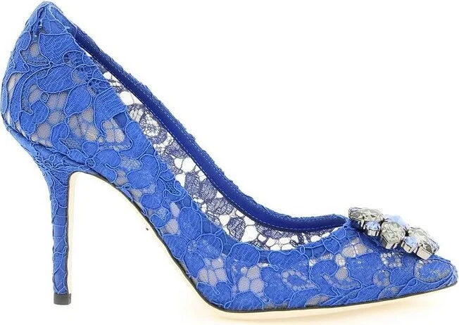 Dolce & Gabbana Taormina Lace Embellished Pumps