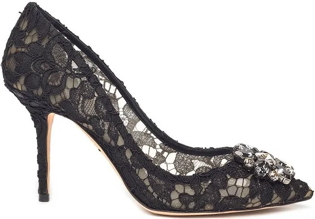 Dolce & Gabbana Taormina Lace Embellished Pumps