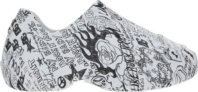 Dolce & Gabbana Toy Graffiti-Printed Round-Toe Sneakers