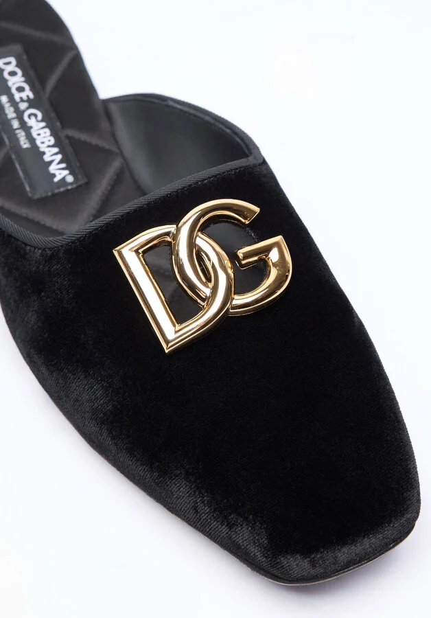 Dolce & Gabbana Velvet Mules - Woman Mules Black Eu - 38 - Image 2