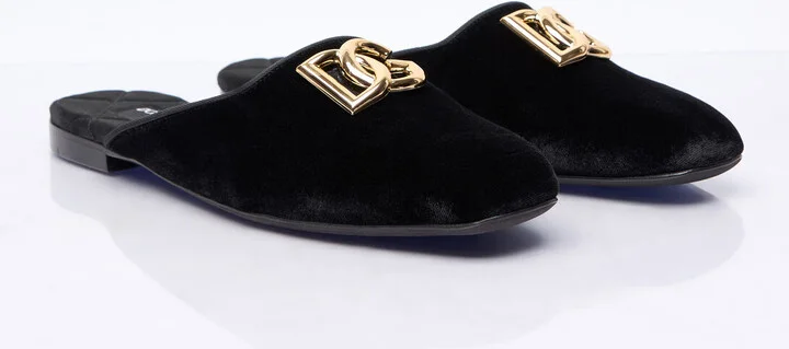 Dolce & Gabbana Velvet Mules - Woman Mules Black Eu - 38 - Image 3