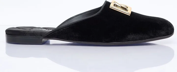 Dolce & Gabbana Velvet Mules - Woman Mules Black Eu - 38