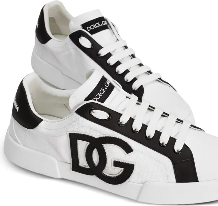 Dolce & Gabbana White And Black 'Portofino Light Strobel' Sneakers - Image 3