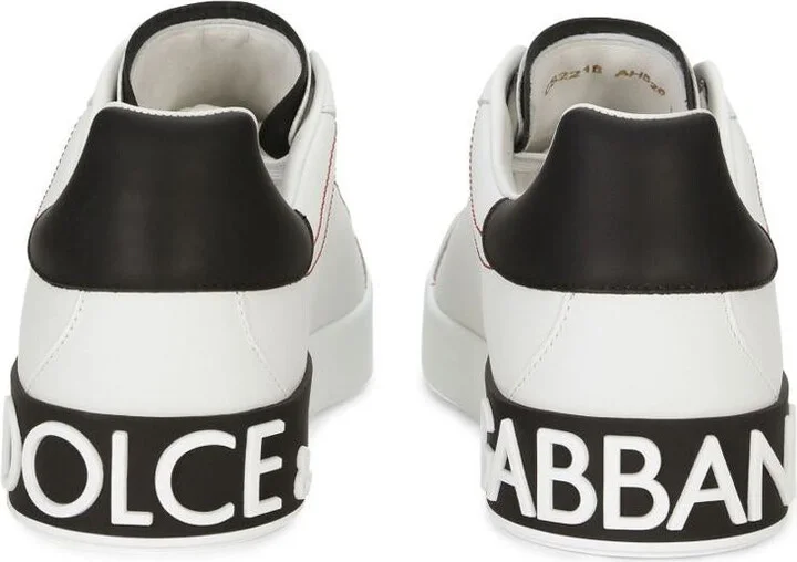 Dolce & Gabbana White And Black 'Portofino' Sneakers - Image 2