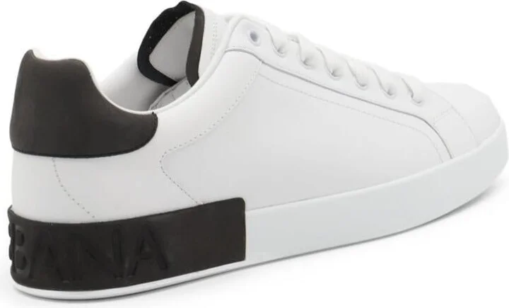Dolce & Gabbana White And Black 'Portofino' Sneakers - Image 3