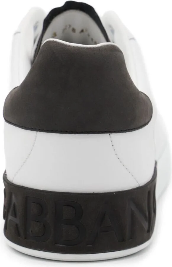 Dolce & Gabbana White And Black 'Portofino' Sneakers - Image 4