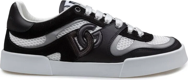 Dolce & Gabbana White And Black Sneakers
