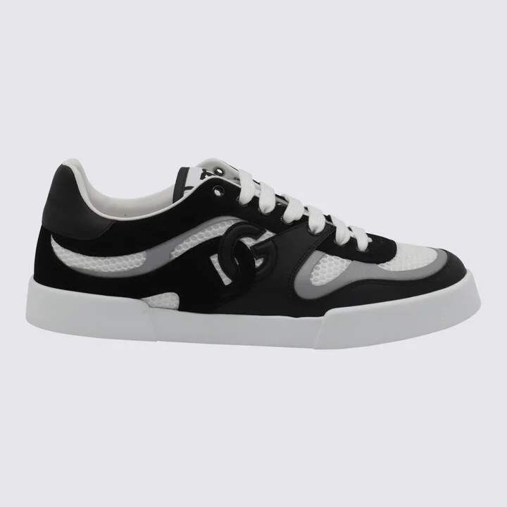 Dolce & Gabbana White And Black Sneakers
