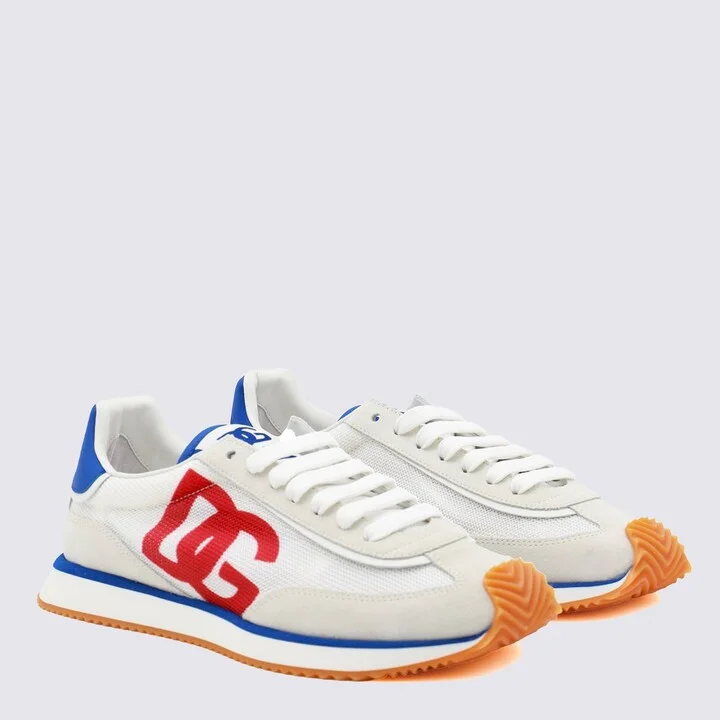 Dolce & Gabbana White And Blue Sneakers - Image 3