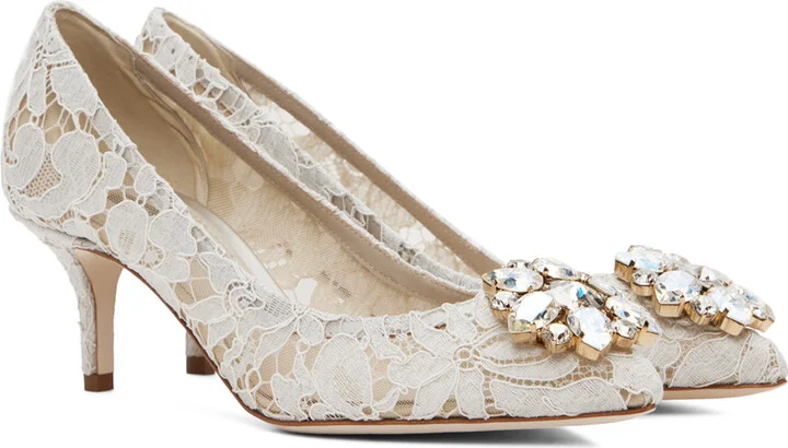 Dolce&Gabbana White Bellucci Heels - Image 4