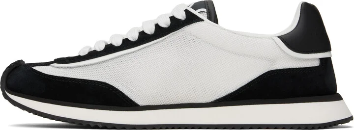 Dolce&Gabbana White & Black Mixed-Material 'DG' Cushion Sneakers - Image 3