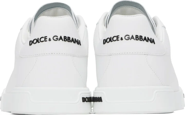 Dolce&Gabbana White Calfskin Nappa Portofino Sneakers - Image 2