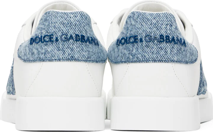 Dolce&Gabbana White Calfskin Portofino Light Sneakers - Image 2
