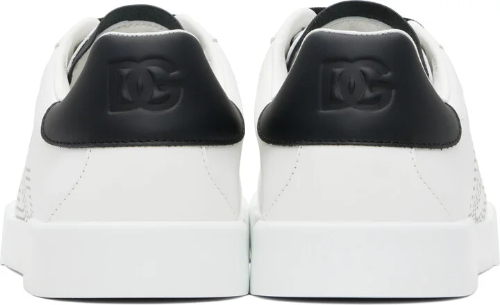 Dolce&Gabbana White Calfskin Portofino Sneakers - Image 2