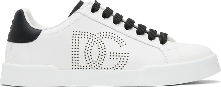 Dolce&Gabbana White Calfskin Portofino Sneakers