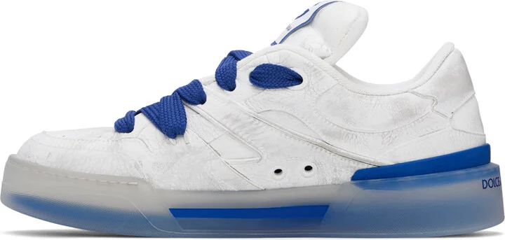 Dolce&Gabbana White Leather New Roma Sneakers - Image 3