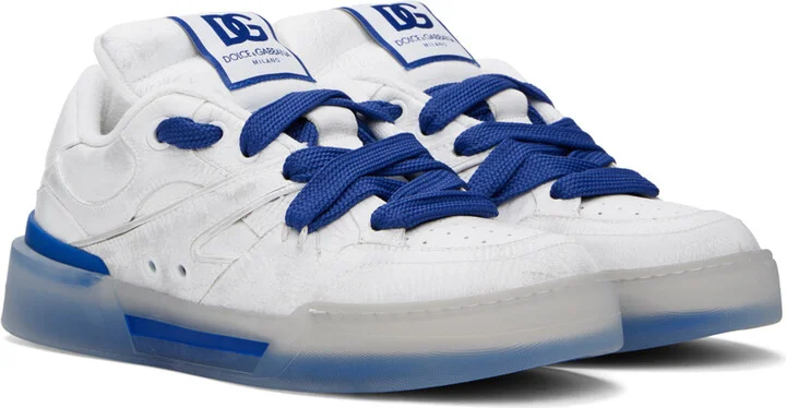 Dolce&Gabbana White Leather New Roma Sneakers - Image 4
