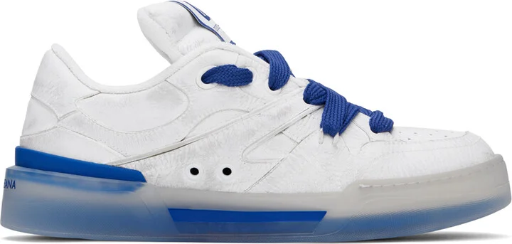 Dolce&Gabbana White Leather New Roma Sneakers
