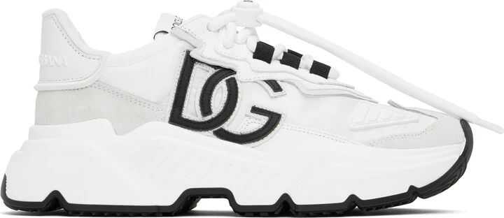 Dolce&Gabbana White Mixed-Material Daymaster Sneakers