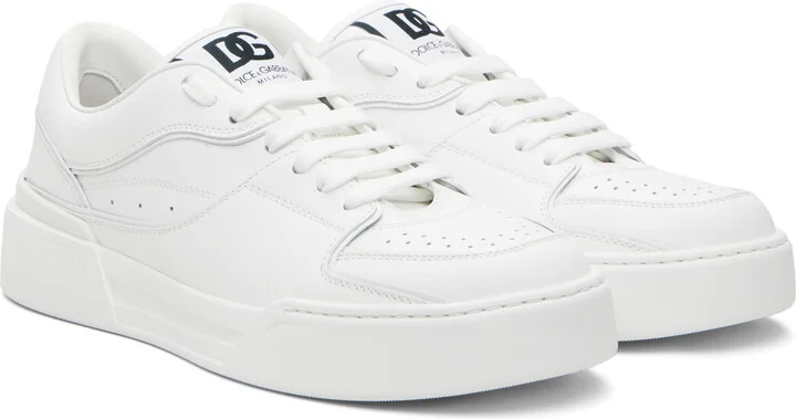 Dolce&Gabbana White New Roma Sneakers - Image 4