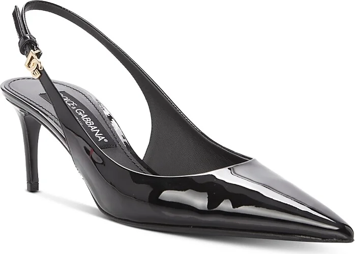 Dolce & Gabbana Women's Glossy Pointed Toe Slingback Pumps