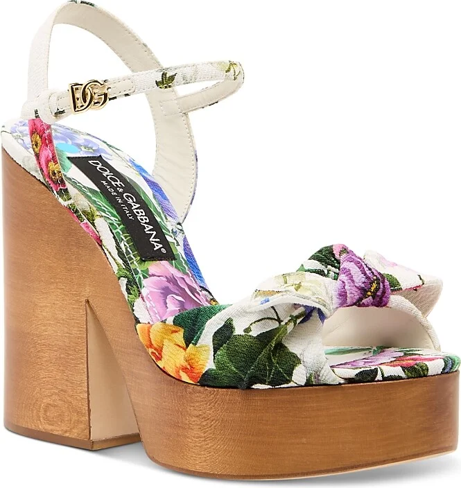 Dolce & Gabbana Women's Knotted Platform Sandals