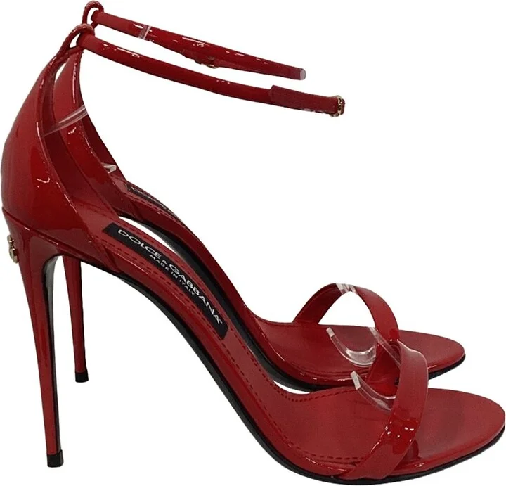 Dolce & Gabbana Women's Patent Ankle Strap Sandal (Authentic Pre-Loved)