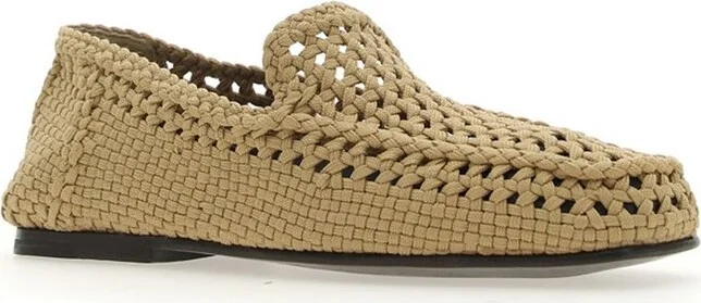 Dolce & Gabbana Woven Almond-Toe Slip-On Loafers