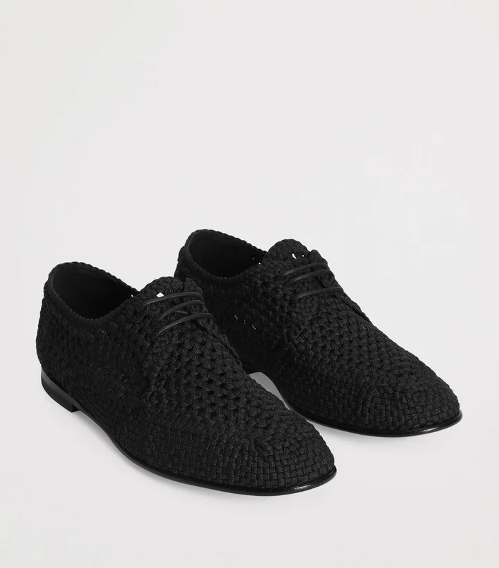 Dolce & Gabbana Woven Derby Shoes - Image 2