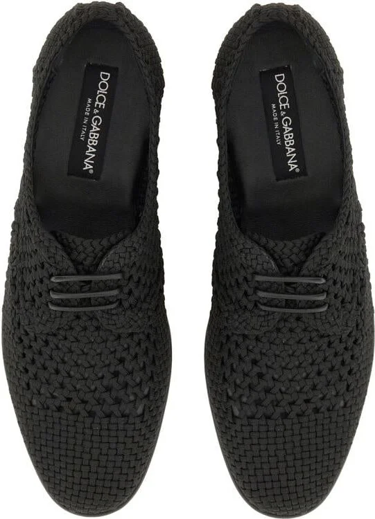 Dolce & Gabbana Woven Fabric "Derby" Shoe - Image 6