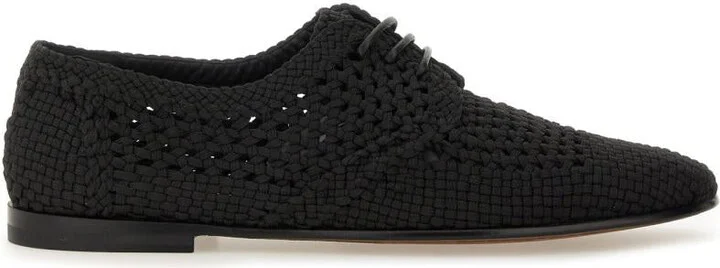 Dolce & Gabbana Woven Fabric "Derby" Shoe