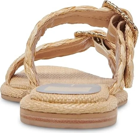 Dolce Vita Alaina Women's Sandals Light Natural Raffia : 8.5 M, Leather - Image 4
