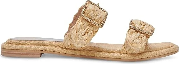 Dolce Vita Alaina Women's Sandals Light Natural Raffia : 8.5 M, Leather - Image 6