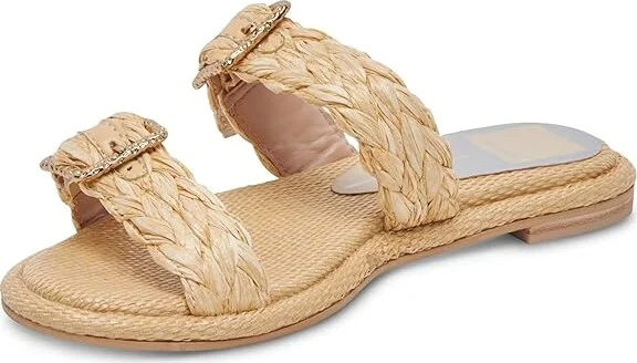 Dolce Vita Alaina Women's Sandals Light Natural Raffia : 8.5 M, Leather