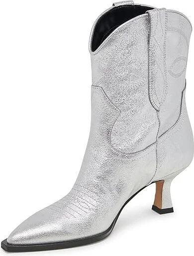 Dolce Vita Angel Women's Boots Silver : 6 M, Leather/Rubber - Image 5