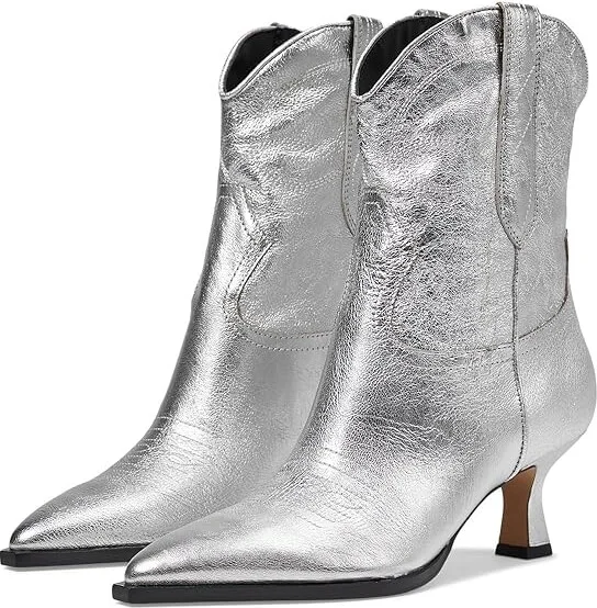 Dolce Vita Angel Women's Boots Silver : 6 M, Leather/Rubber