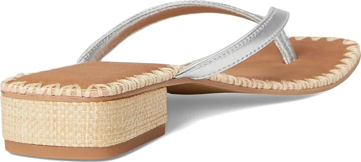 Dolce Vita Barty Women's Sandals Silver Metallic Leather : 8.5 M, Rubber - Image 4