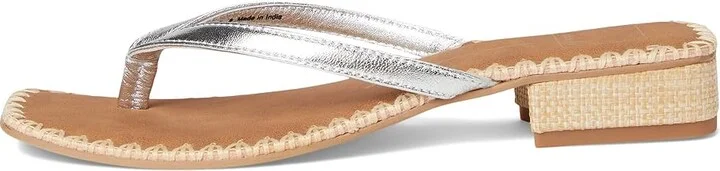 Dolce Vita Barty Women's Sandals Silver Metallic Leather : 8.5 M, Rubber - Image 6