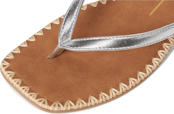 Dolce Vita Barty Women's Sandals Silver Metallic Leather : 8.5 M, Rubber - Image 7