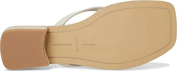 Dolce Vita Barty Women's Sandals Silver Metallic Leather : 8.5 M, Rubber - Image 9