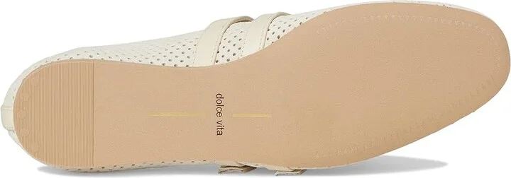 Dolce Vita Baylee Women's Flat Shoes Bone Perforated Suede : 9.5 M - Image 3