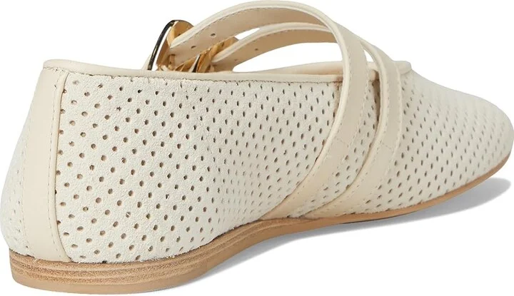 Dolce Vita Baylee Women's Flat Shoes Bone Perforated Suede : 9.5 M - Image 4