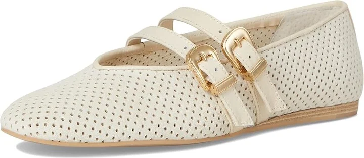 Dolce Vita Baylee Women's Flat Shoes Bone Perforated Suede : 9.5 M - Image 5