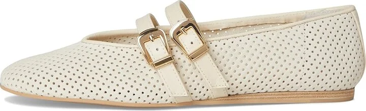 Dolce Vita Baylee Women's Flat Shoes Bone Perforated Suede : 9.5 M - Image 6