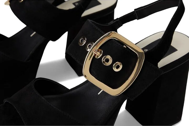 Dolce Vita Baylin Women's Sandals Onyx Suede : 8.5 M, Rubber/Suede - Image 7