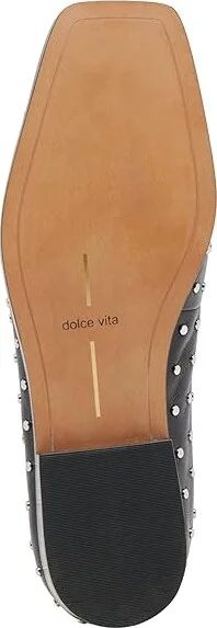 Dolce Vita Beny Stud Women's Flat Shoes Black Leather : 7 M - Image 3