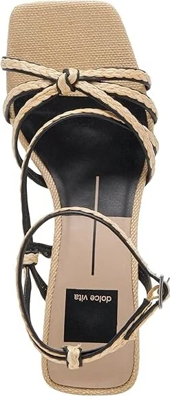 Dolce Vita Bev Braid Women's Sandals Black/Natural : 10 M, Leather - Image 2