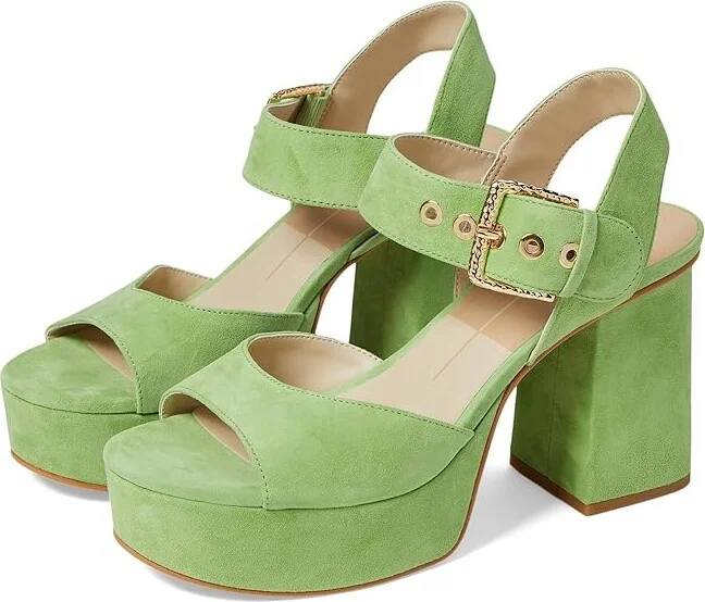 Dolce Vita Bobby Women's Shoes Lime Suede : 6.5 M, Leather