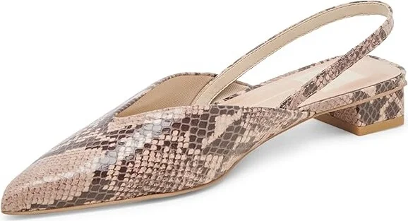 Dolce Vita Byanca Women's Flat Shoes Sand Snake : 9.5 M, Leather